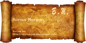 Borna Morgan névjegykártya
